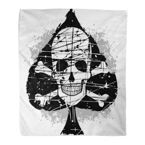 ACE OF SPADES DESIGN SOFT FLEECE BLANKET COVER LARGE CHAIR THROW BED WARM ACE OF SPADES DESIGN SOFT FLEECE BLANKET COVER LARGE CHAIR THROW BED WARM